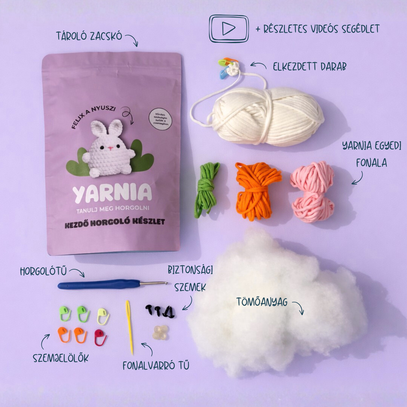 Felix a Nyuszi Horgoló Készlet